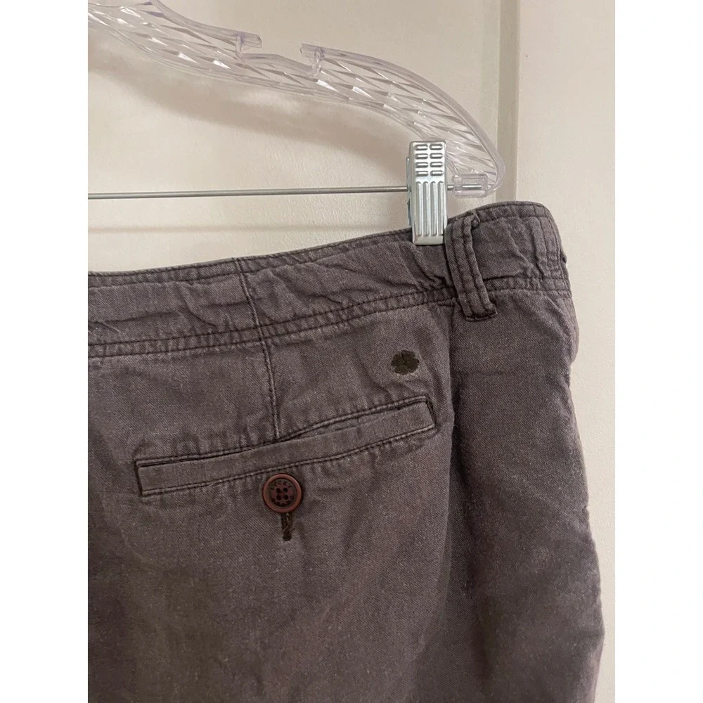 Lucky Brand Linen Blend Green Shorts Summer Casual Preppy‎